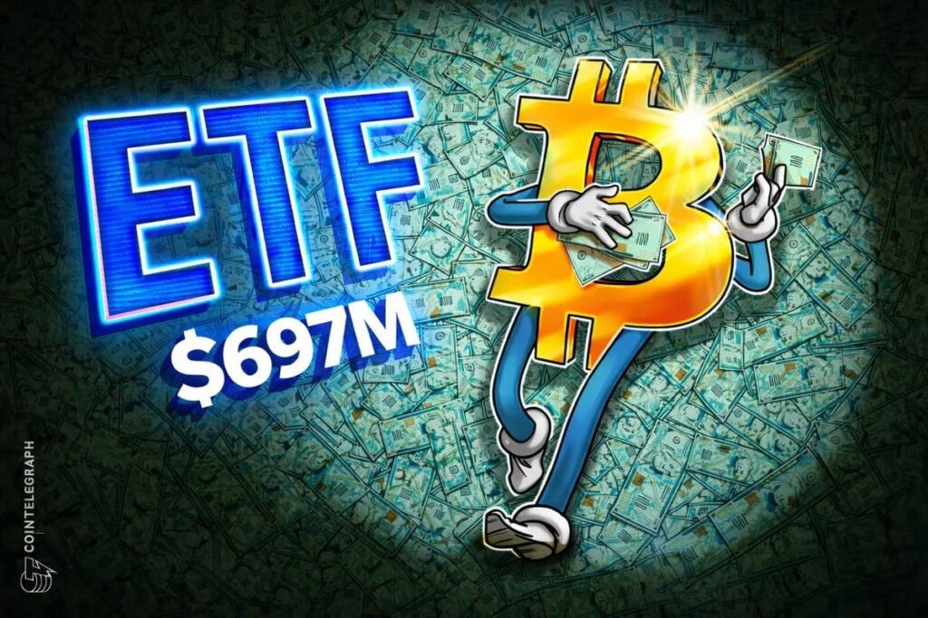 Bitcoin ETFs Attract $697M in Second Trading Day of 2026 Bitcoin ETFs Attract $697M in Second Trading Day of 2026