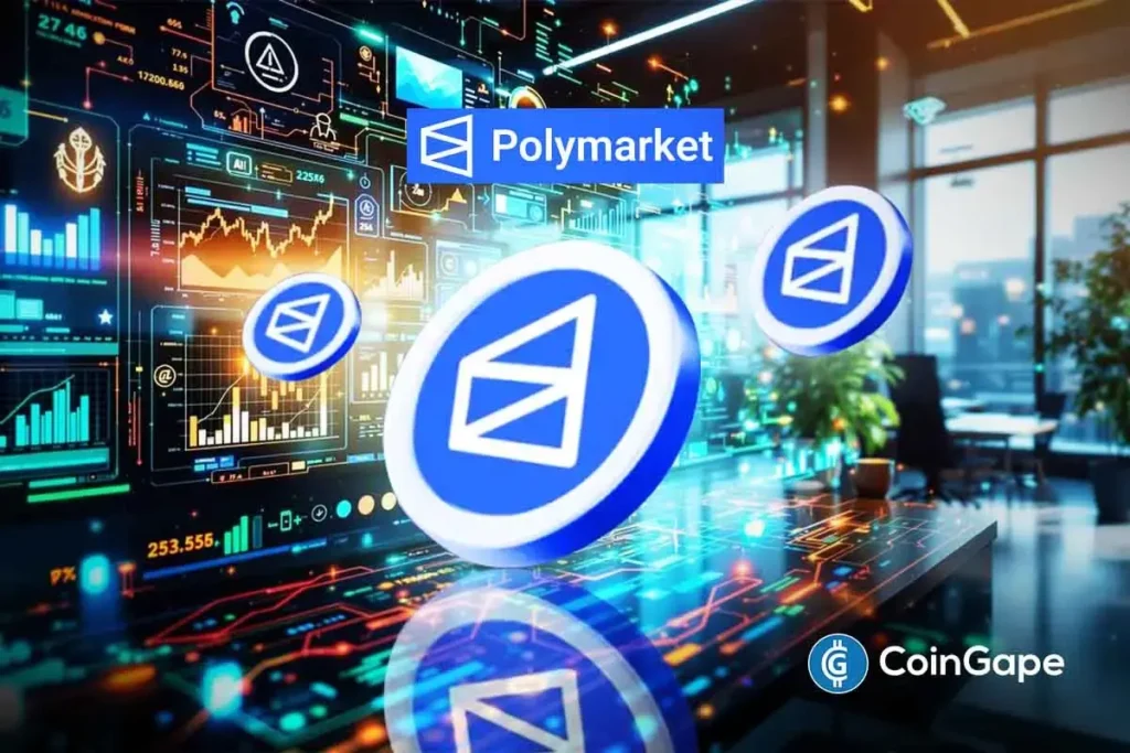 Crypto Platforms Polymarket and Kalshi Hit With Cease-and-Desist Orders in Tennessee an image of Polymarket's logo